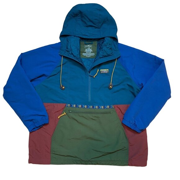 L.L. Bean Women's Colorblock Anorak Insulated Jacket L Petite - Picture 1 of 7